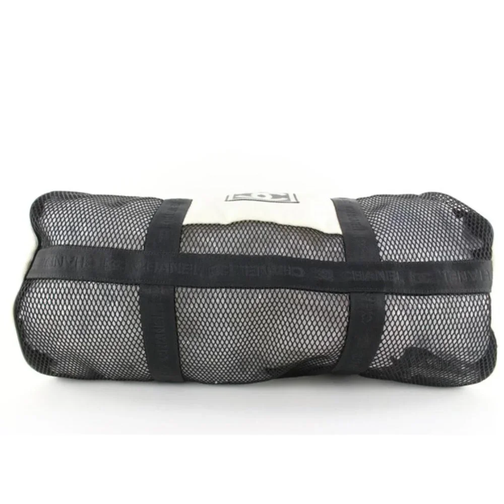 Chanel XL Mesh CC Logo Duffle Bag Boston Travel Gym 39ck824s